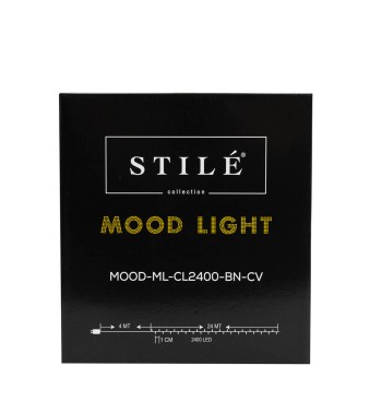 Catena Luminosa Cluster 2400 Microled Bianco Naturale Cavo verde 24 metri