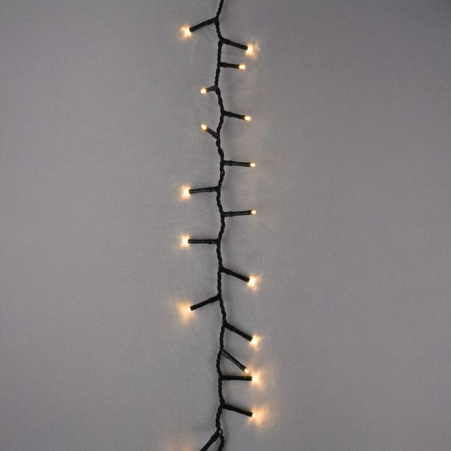 Catena Luminosa 3000 Microled Bianco Naturale Cavo Verde 60 metri