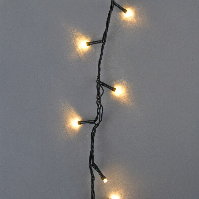 Catena Luminosa 15 m con 300 LED Bianco Naturale – Cavo Verde