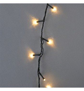 Catena Luminosa 15 m con 300 LED Bianco Naturale – Cavo Verde