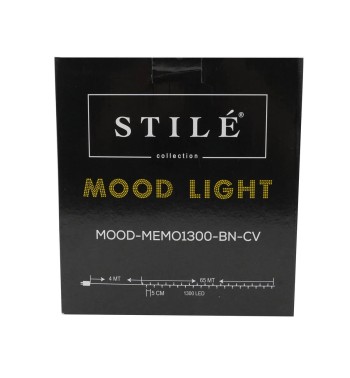 Catena Luminosa 65 Metri con 1300 LED Bianco Naturale - Funzione Memory