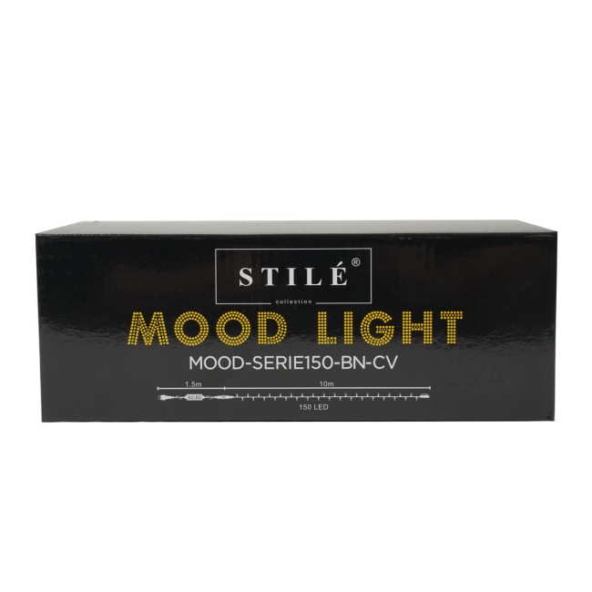 Catena Luminosa Professionale 135 Led Bianco Naturale + 15 Flash| Cavo Verde 10 Metri Connettibile| Uso Esterno IP67