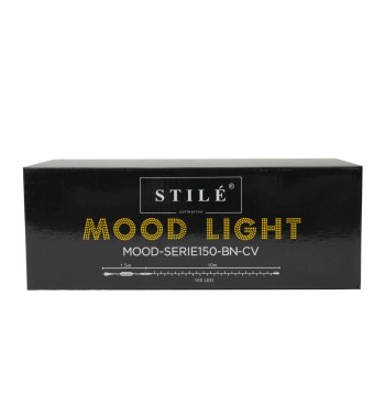 Catena Luminosa Professionale 135 Led Bianco Naturale + 15 Flash| Cavo Verde 10 Metri Connettibile| Uso Esterno IP67