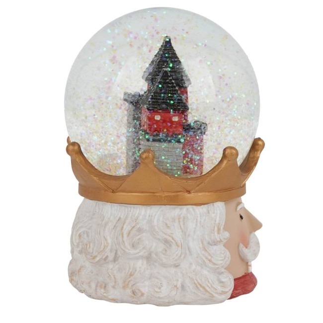 Carillon Schiaccianoci Natalizio con Globo in Vetro H.14 cm