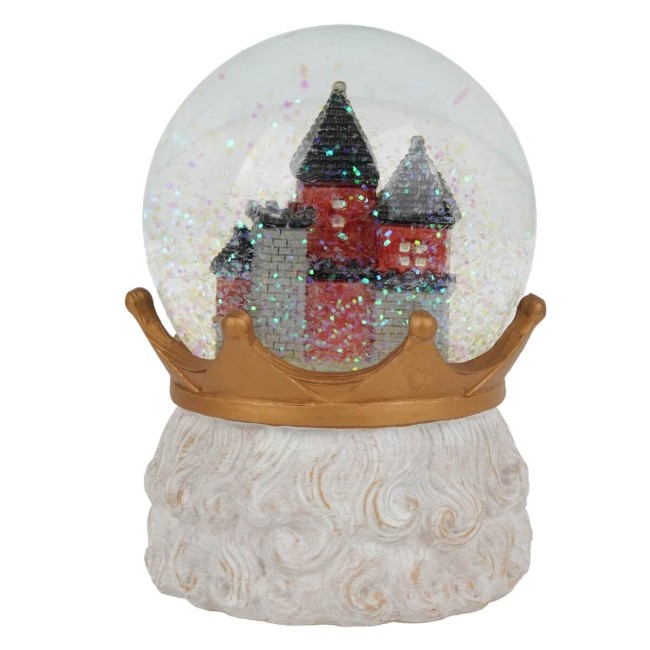 Carillon Schiaccianoci Natalizio con Globo in Vetro H.14 cm