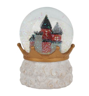 Carillon Schiaccianoci Natalizio con Globo in Vetro H.14 cm