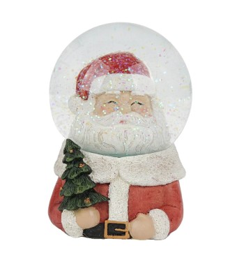 Carillon Babbo Natale in Vetro e Poliresina H.14 cm