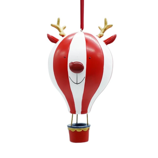 Mongolfiere Natalizie Sospese in Resina Set da 3