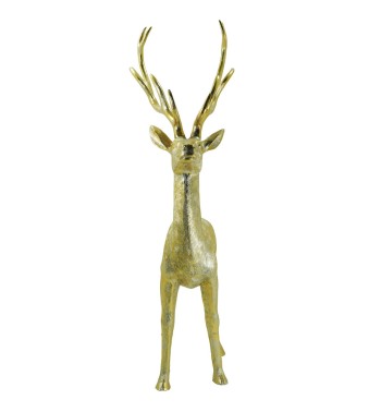 Renna Natalizia Oro Bronzato con Corna Lunghe H.214 cm