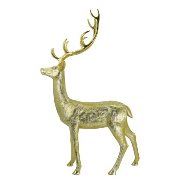 Renna Natalizia Oro Bronzato con Corna Lunghe H.214 cm