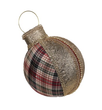 Palla Natalizia da Appoggio con Fantasia Tartan