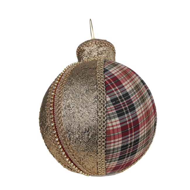 Palla Natalizia da Appoggio con Fantasia Tartan