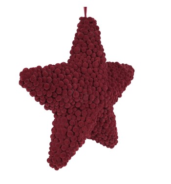 Stella Natalizia in Velluto Bordeaux 2 Misure