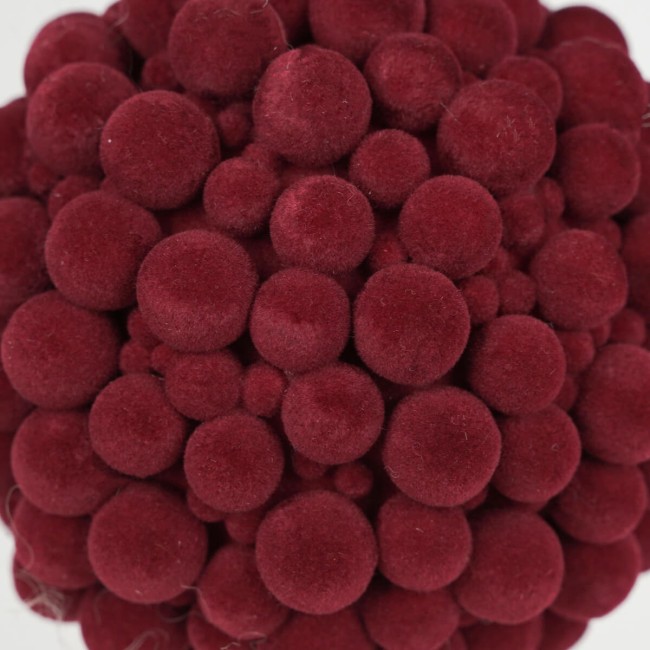 Palla Natalizia in Velluto Bordeaux 2 Misure