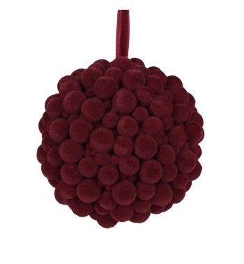 Palla Natalizia in Velluto Bordeaux 2 Misure