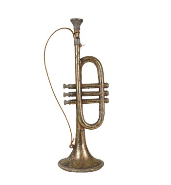 Tromba Oro Antica con Glitter Champagne 25 cm