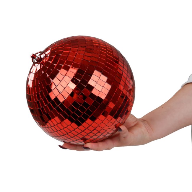 Palla di Natale in Plastica Effetto Specchio D.20 cm 3 Colori