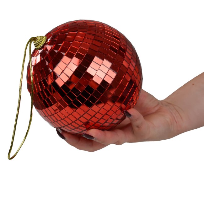 Palla Natalizia in Plastica Effetto Specchio D.15 cm 3 Colori