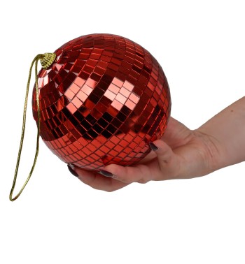 Palla Natalizia in Plastica Effetto Specchio D.15 cm 3 Colori