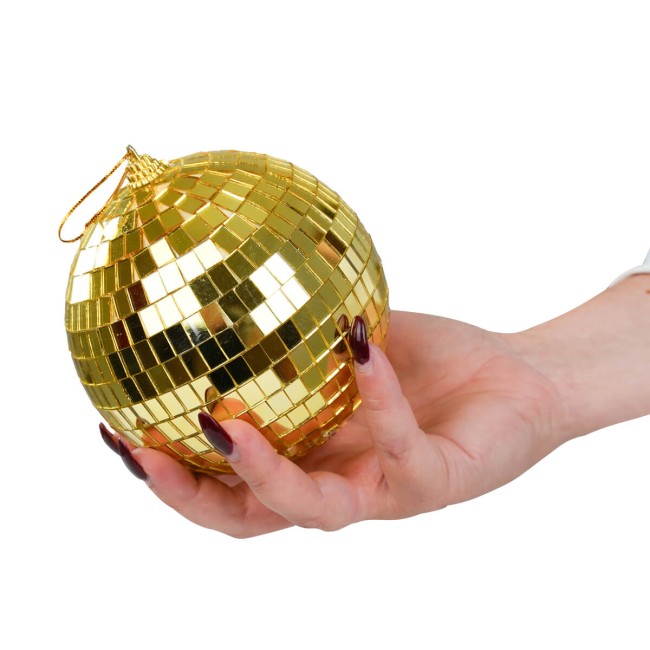 Palla di Natale in Plastica Effetto Specchio D.12 cm 3 Colori