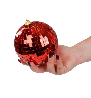 Palla di Natale in Plastica Effetto Specchio D.12 cm 3 Colori