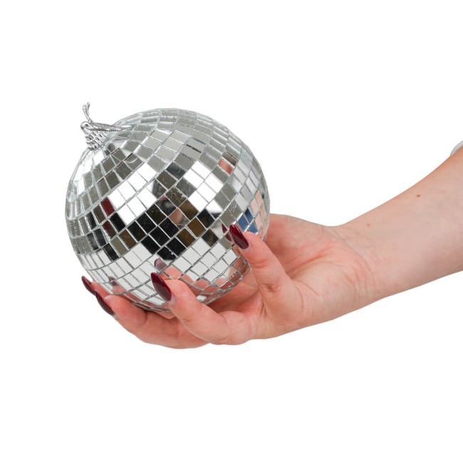 Palla di Natale in Plastica Effetto Specchio D.12 cm 3 Colori