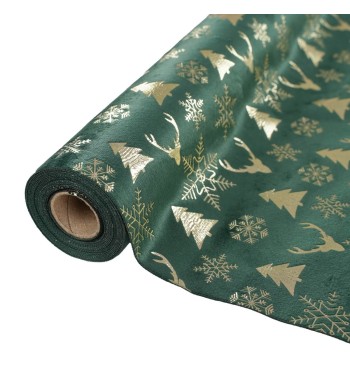 Runner Natalizio in Velluto Decorato 35x300 cm 3 Colori