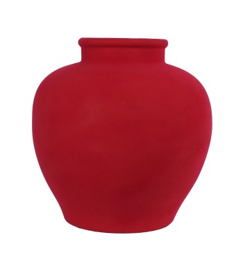 Vaso in Ceramica Rivestito in Velluto H.25 cm 3 Colori