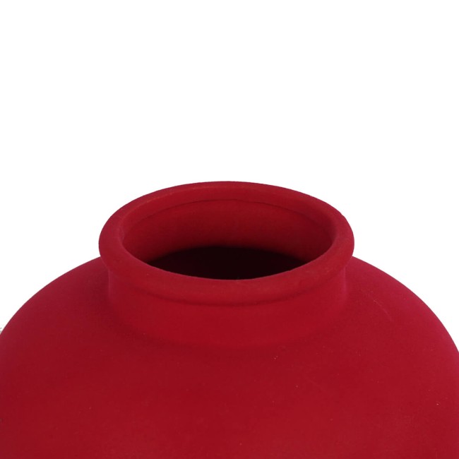Vaso in Ceramica Rivestito in Velluto H.25 cm 3 Colori