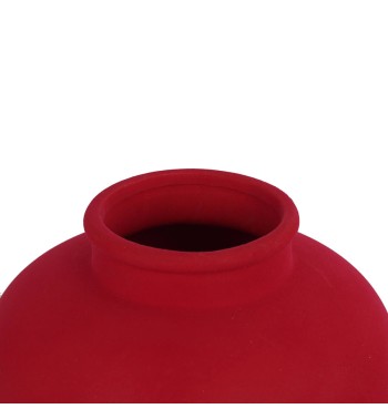 Vaso in Ceramica Rivestito in Velluto H.25 cm 3 Colori