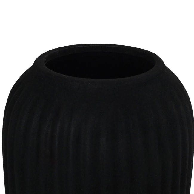 Vaso in Ceramica Rivestito in Velluto H.20 cm 3 Colori