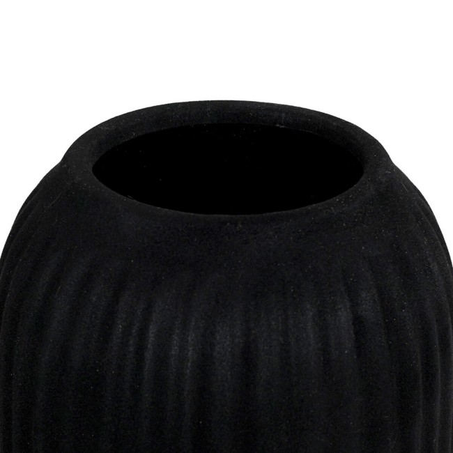 Vaso in Ceramica Rivestito in Velluto H.26 cm 3 Colori