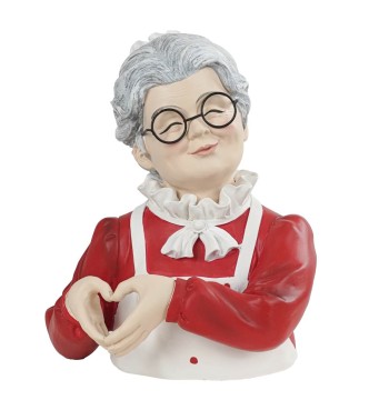 Busto Mamma Natale in Resina H.22,7 cm