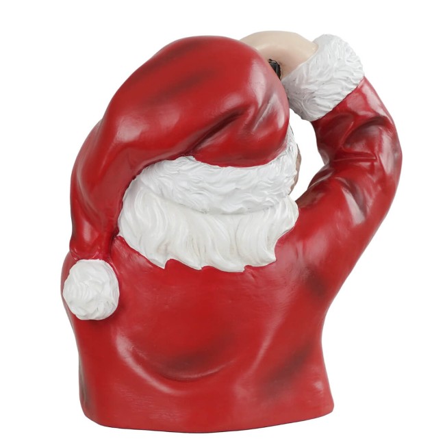 Busto Babbo Natale con Macchina Fotografica in Resina