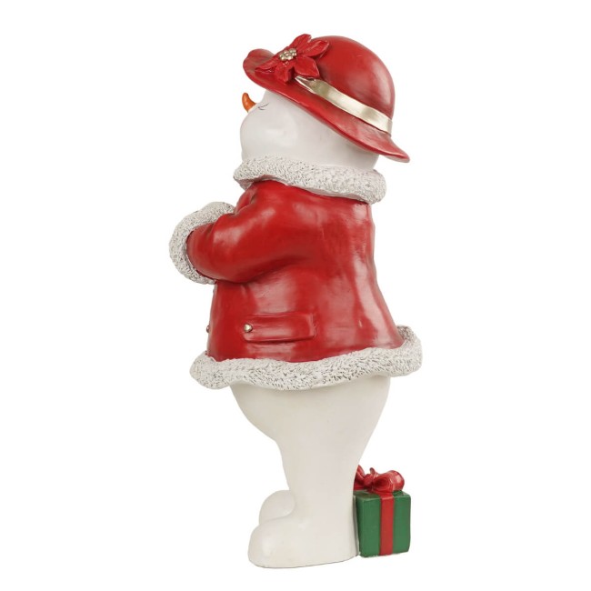 Pupazzo di Neve Natalizio in Resina H.36,5 cm