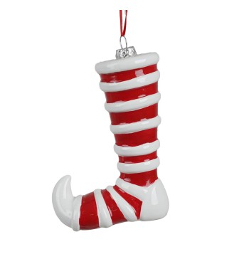 Stivale di Elfo da Appendere in Plastica H.12,8 cm