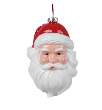 Testa di Babbo Natale da Appendere H.18,7 cm