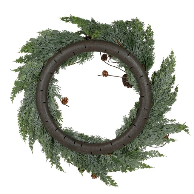 Ghirlanda Natalizia Verde con Pigne in PE D.70 cm