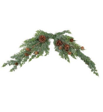 Swag Natalizio Verde con Pigne 91 cm