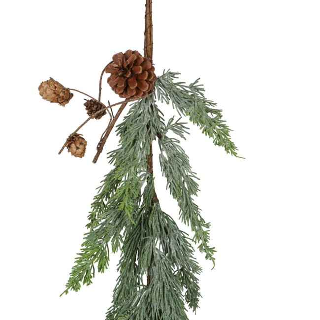 Tralcio Natalizio Verde con Pigne in PE 180 cm