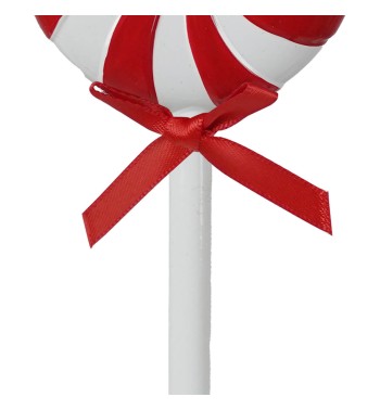 Leccalecca Natalizio da Appendere Rosso e Bianco H.13 cm