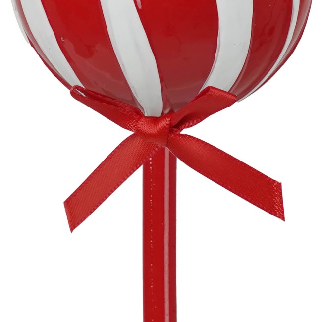 Leccalecca Natalizio da Appendere Rosso e Bianco H.12 cm