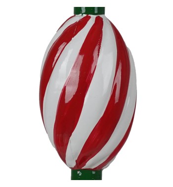 Caramella Natalizia da Appendere Rosso e Bianco H.10,5 cm