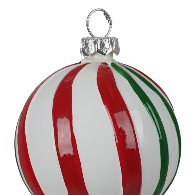 Leccalecca Natalizio da Appendere Rosso, Bianco e Verde H.12 cm