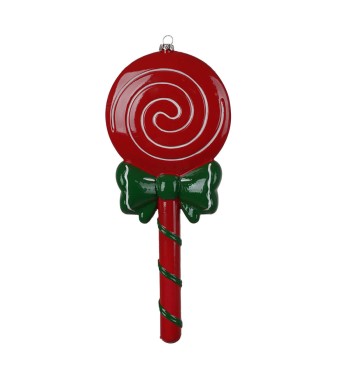 Leccalecca Natalizio da Appendere Rosso e Verde H.31 cm