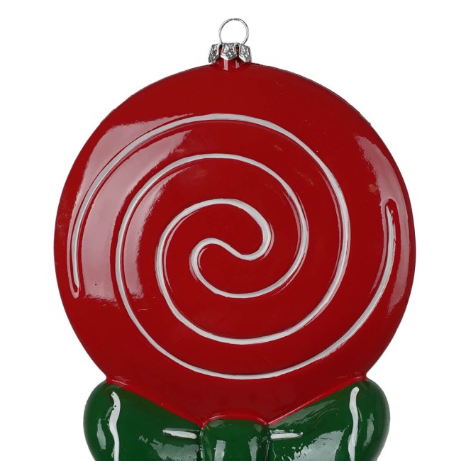 Leccalecca Natalizio da Appendere Rosso e Verde H.31 cm