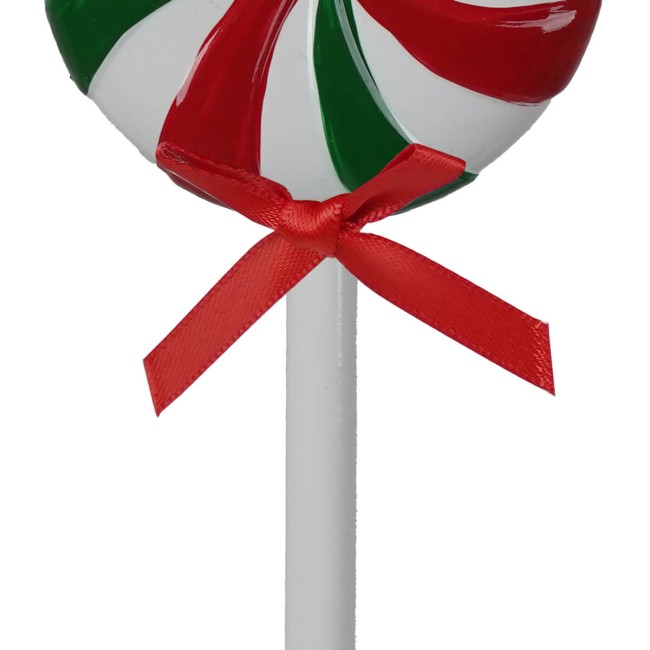 Leccalecca Natalizio da Appendere Rosso, Verde e Bianco H.13 cm