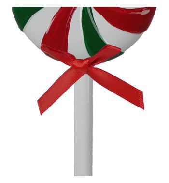 Leccalecca Natalizio da Appendere Rosso, Verde e Bianco H.13 cm