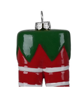 Gambe di Elfo Natalizie da Appendere H.11,5 cm