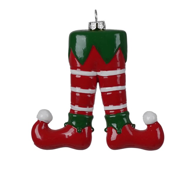 Gambe di Elfo Natalizie da Appendere H.11,5 cm